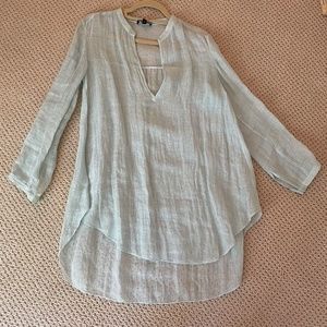 Eileen Fisher Sea foam Blue Linen Tunic